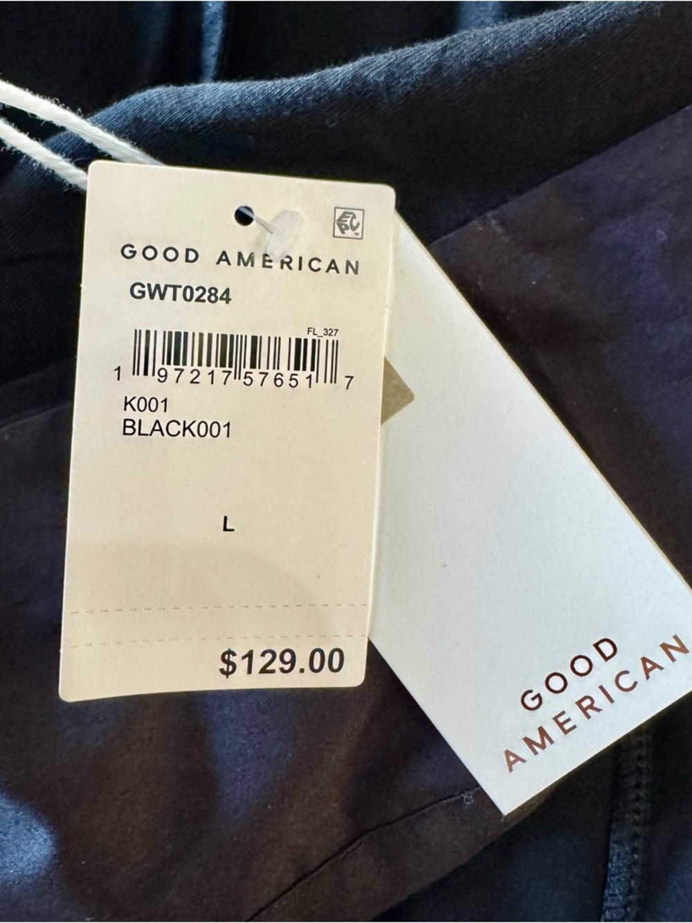 NWT Good American black cotton Dolly corset top L - Picture 9 of 13